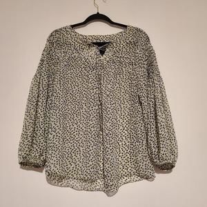 Women's Gossip Girl x Romeo & Juliet Couture Sheer Polka Dots Shirt Top Large L